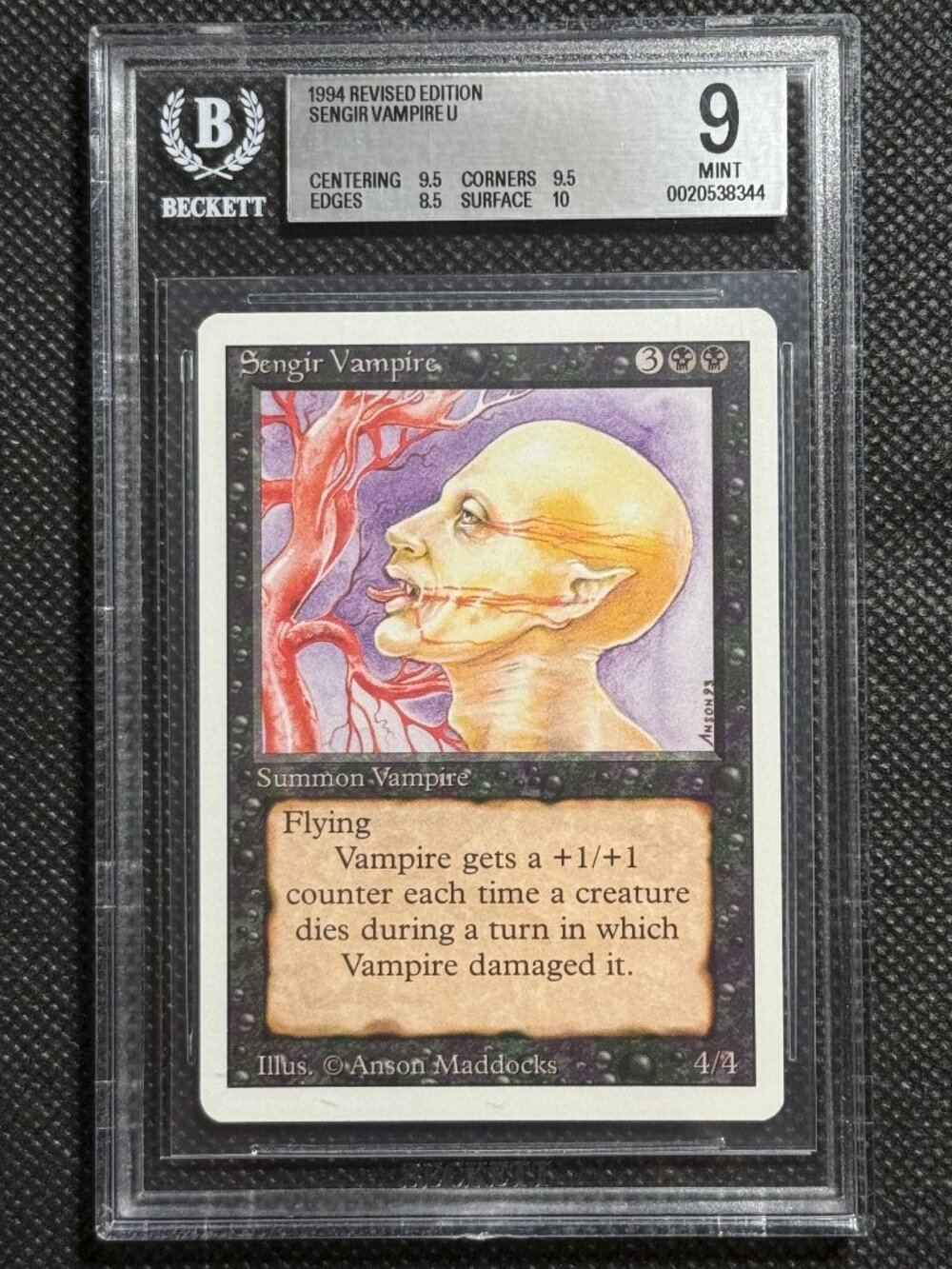 1994 MTG Magic the Gathering Revised 3rd Edition SENGIR VAMPIRE BGS 9 MINT